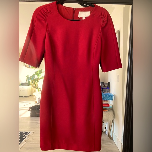 Hugo Boss Red Dress Ladies Dresses Hugo Boss Red Professional Dress BOSS  V-neck